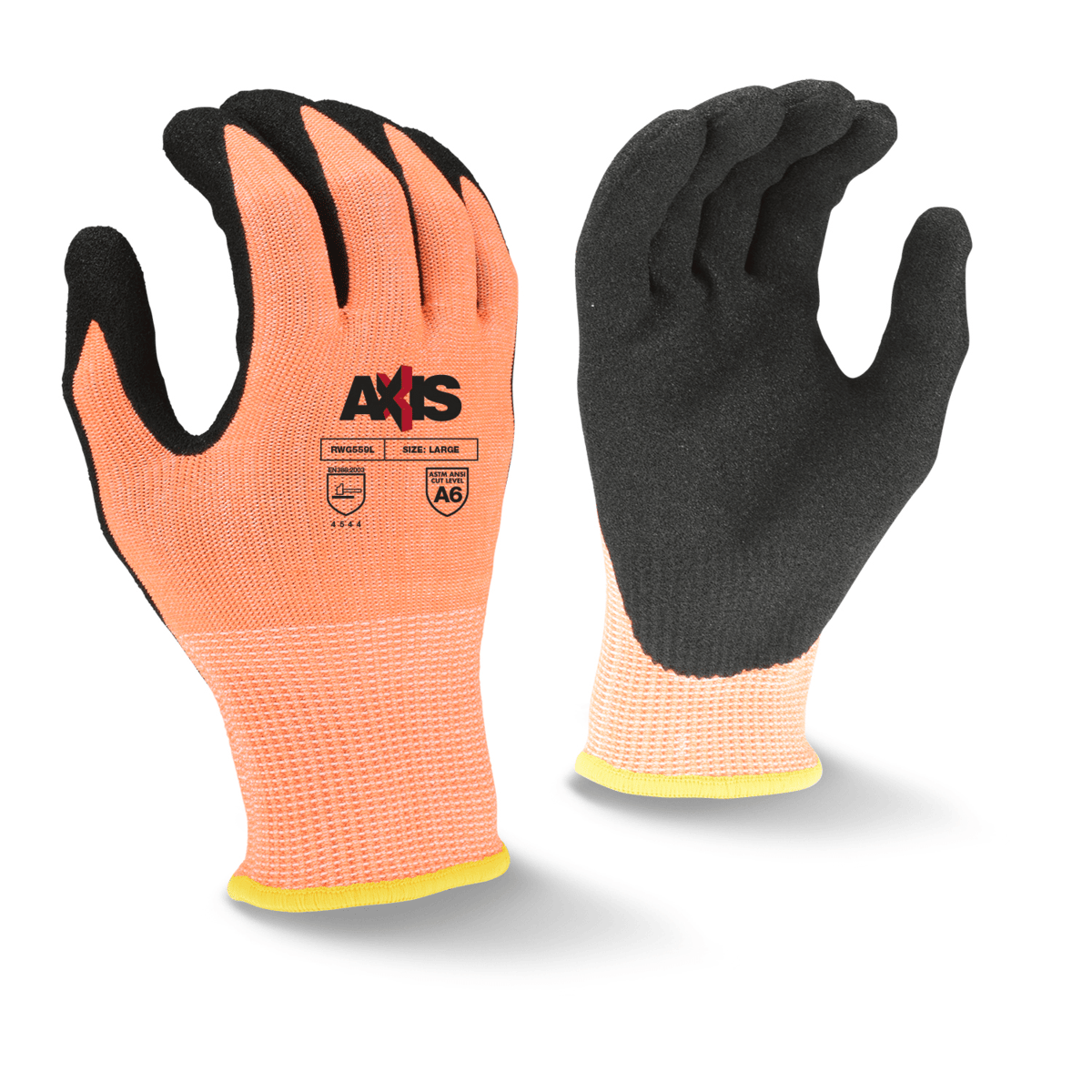 Radians® AXIS Cut Protection Level A6 Sandy Nitrile Coated Glove, Size S