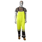 Radians® High Visibility Rainwear Overalls, Hi-Vis Green, Size XL