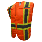 Radians® Type R Class 2 Breakaway Expandable Two Tone Mesh Safety Vest, Orange, Size XL-2X
