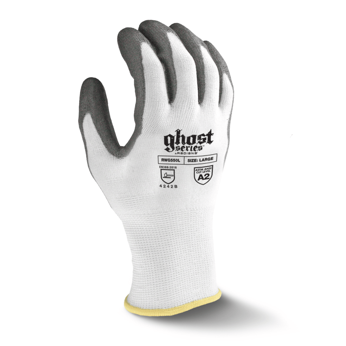 Radians Ghost Series Cut Protection Level A2 Work Glove, Size S