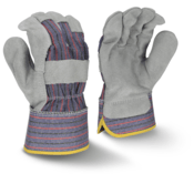 Radians Regular Shoulder Gray Split Cowhide Leather Glove, Size S