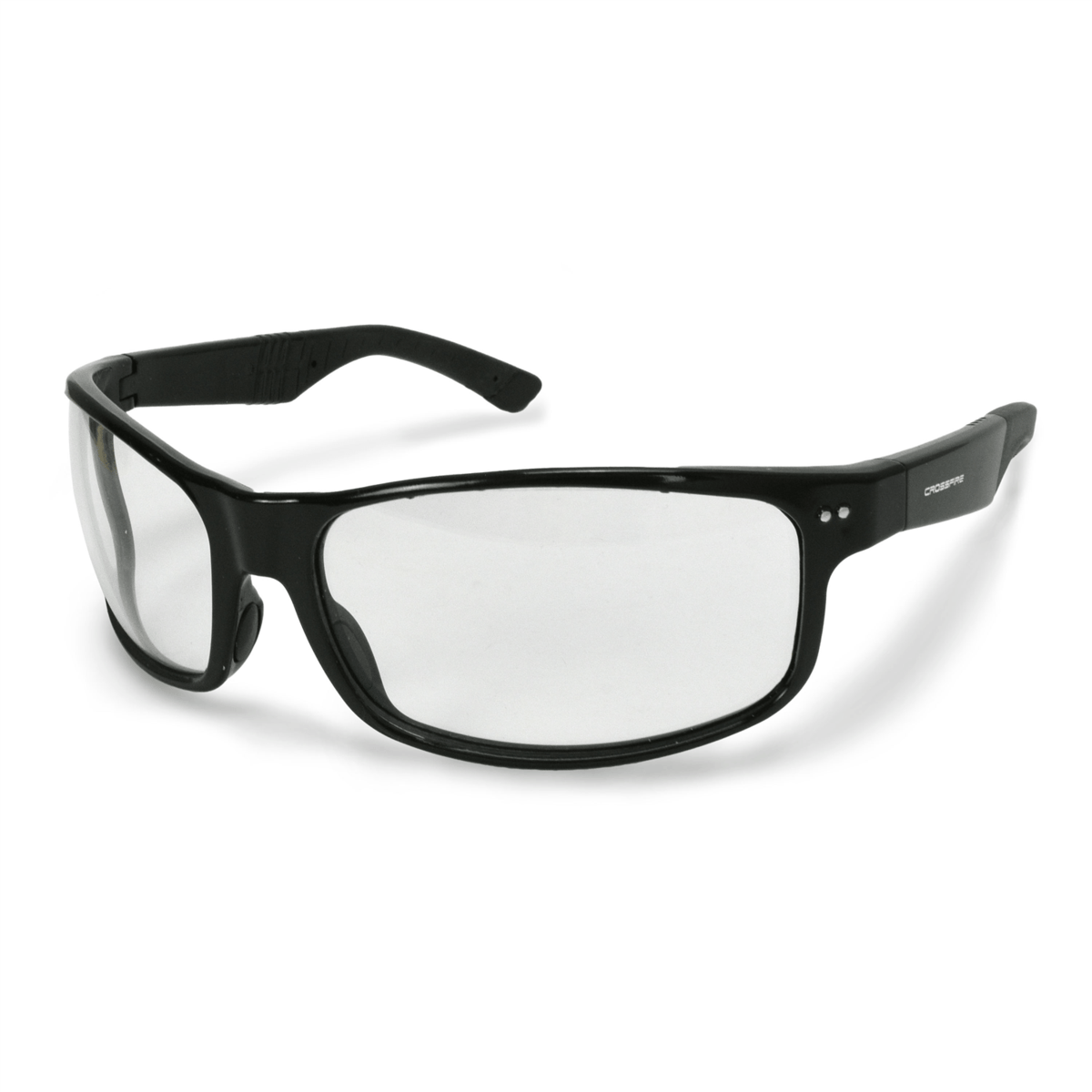 Radians Premium Safety Eyewear, Shiny Black Frame, Clear Lens