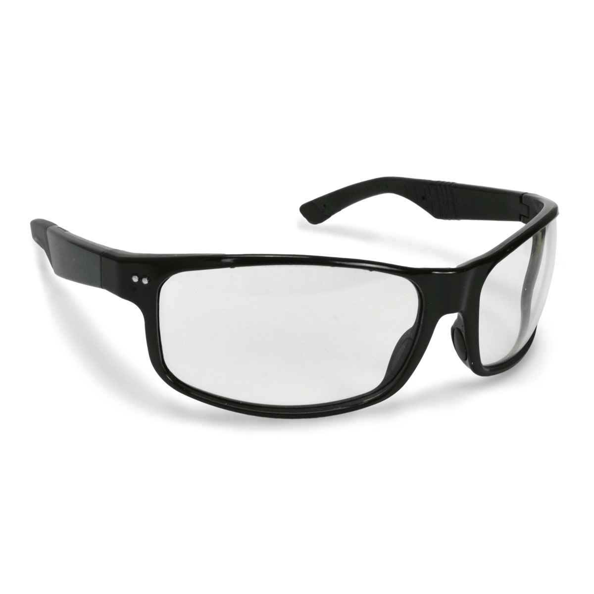 Radians Premium Safety Eyewear, Shiny Black Frame, Clear Lens
