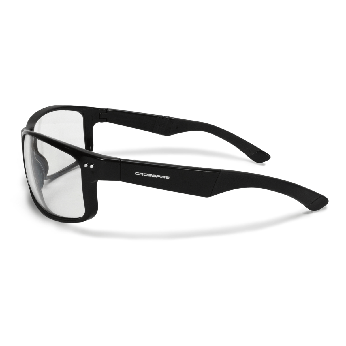 Radians Premium Safety Eyewear, Shiny Black Frame, Clear Lens