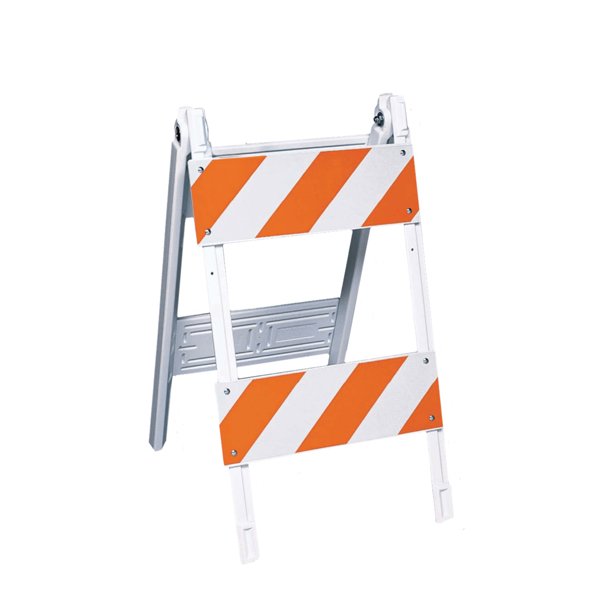 TrafFix Devices Type II Folding Barricade, All Plastic Two 8x24 Top EG Sheeting, Two 8x24 Bottom EG Sheeting