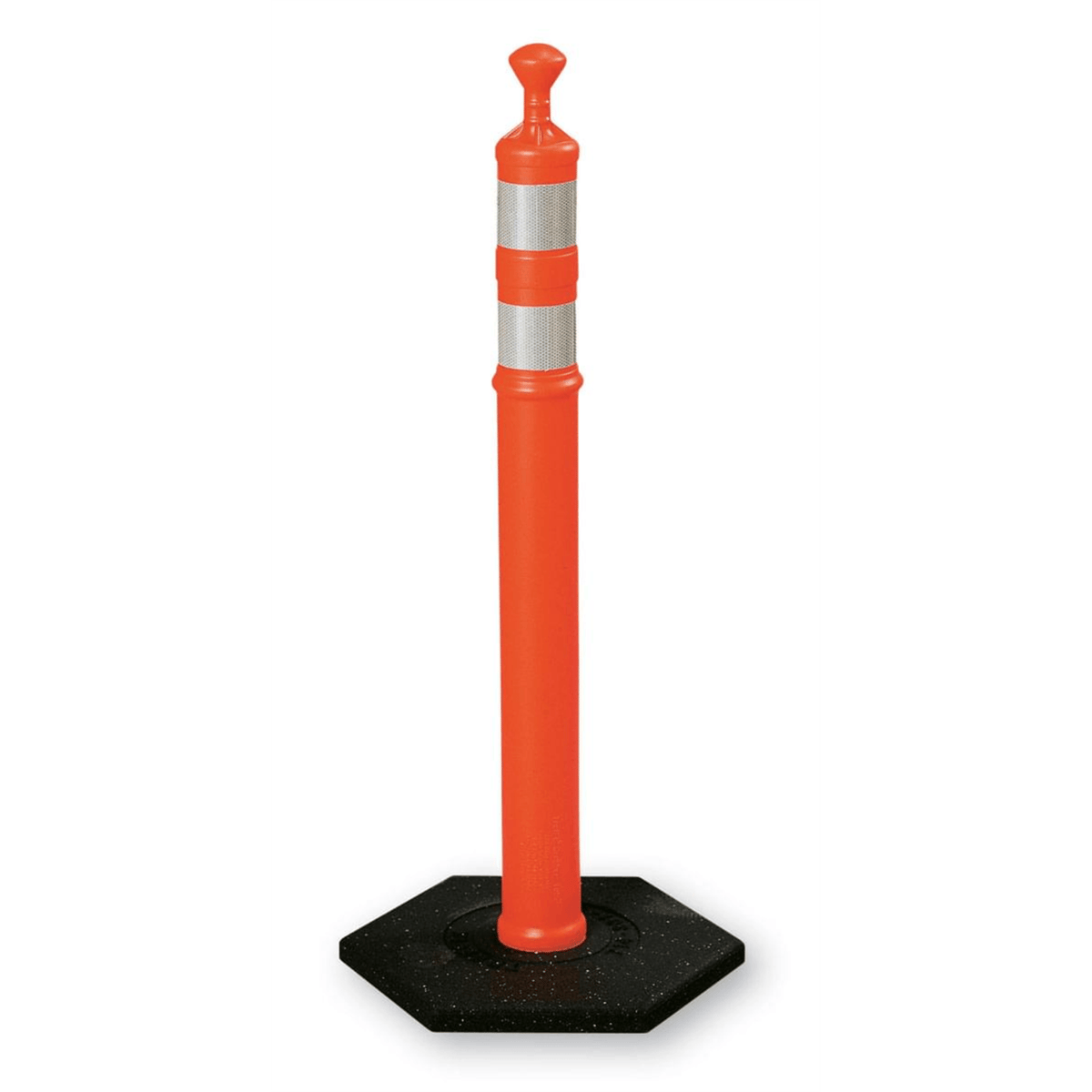 TrafFix Devices 42" Grabber Tube, 2 x 3" White HI Collars, No Base