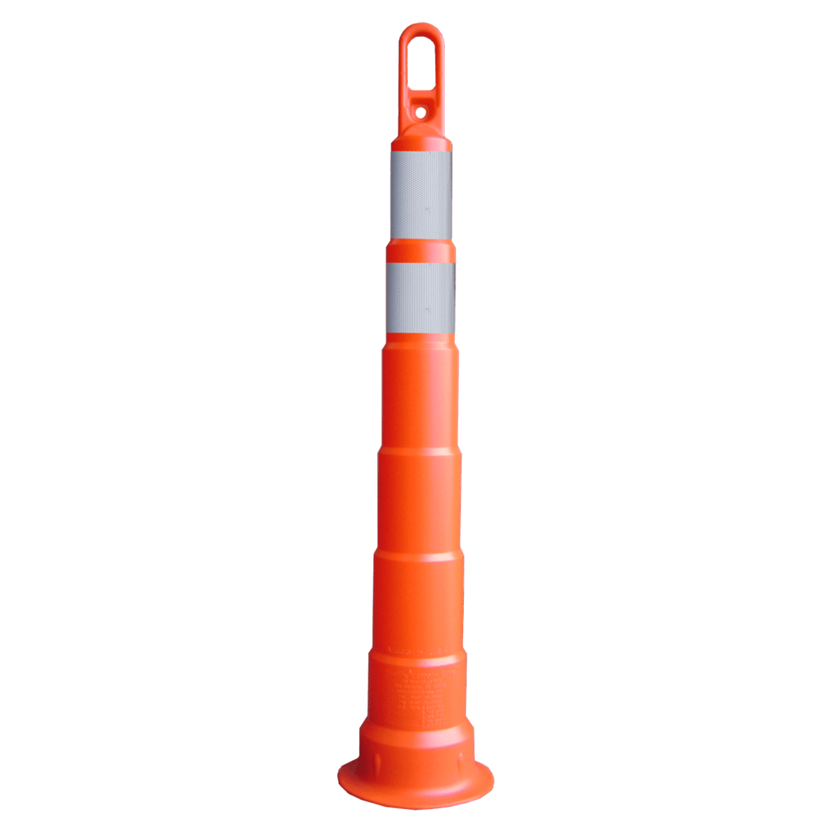 TrafFix Devices 42" Looper Cone, 1 x 6" and 1 x 4" White HI Collars, No Base