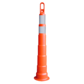 TrafFix Devices 42" Looper Cone, 1 x 6" and 1 x 4" White HI Collars, No Base