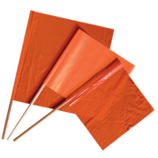 TrafFix Devices Safety Flag, 18" x 18", Orange Vinyl, 36" Staff