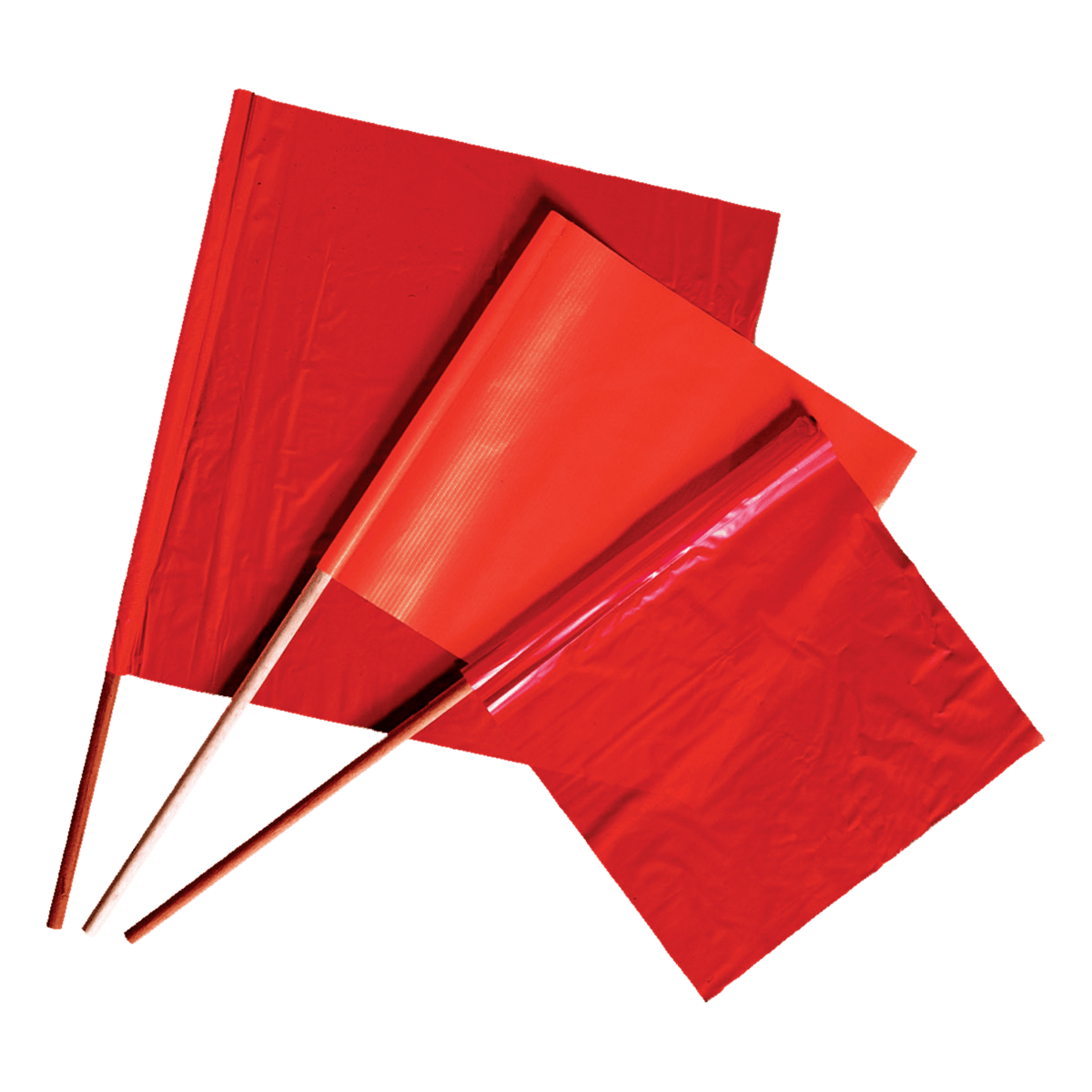 TrafFix Devices Safety Flag, 24" x 24", Orange Vinyl, 36" Staff