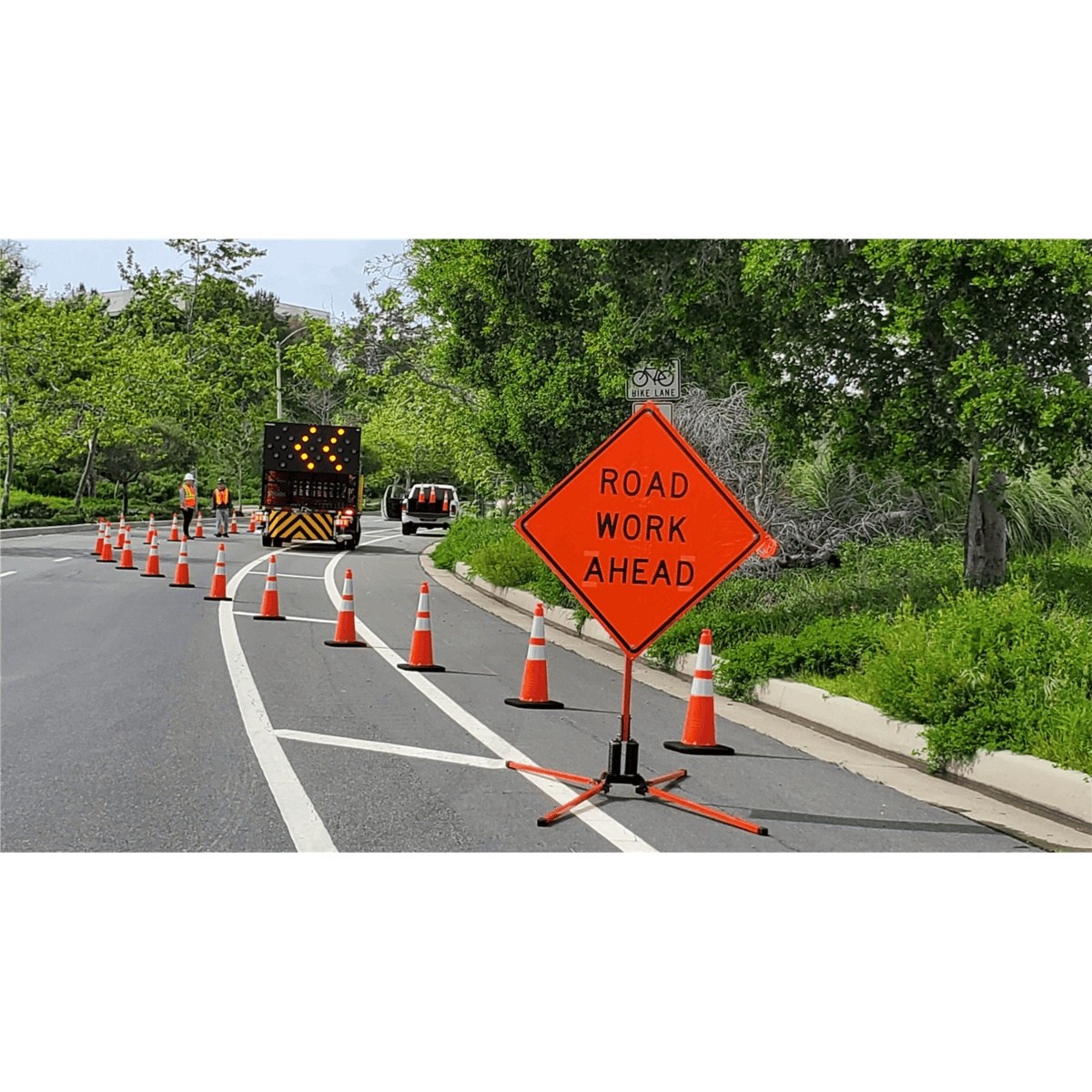 TrafFix Devices Little Buster Sign Stand w/ One Roll Up Sign Mounting Bracket