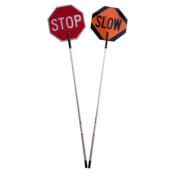 TrafFix Devcies Stop Slow Paddle 24" x 24" HI Reflective w/ 8' Telescoping Handle