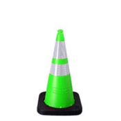VizCon 28"/7 lbs Enviro Cone, Two Collars, Lime