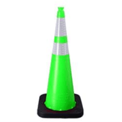 VizCon 36"/10 lbs Enviro Cone, Two Collars, Lime