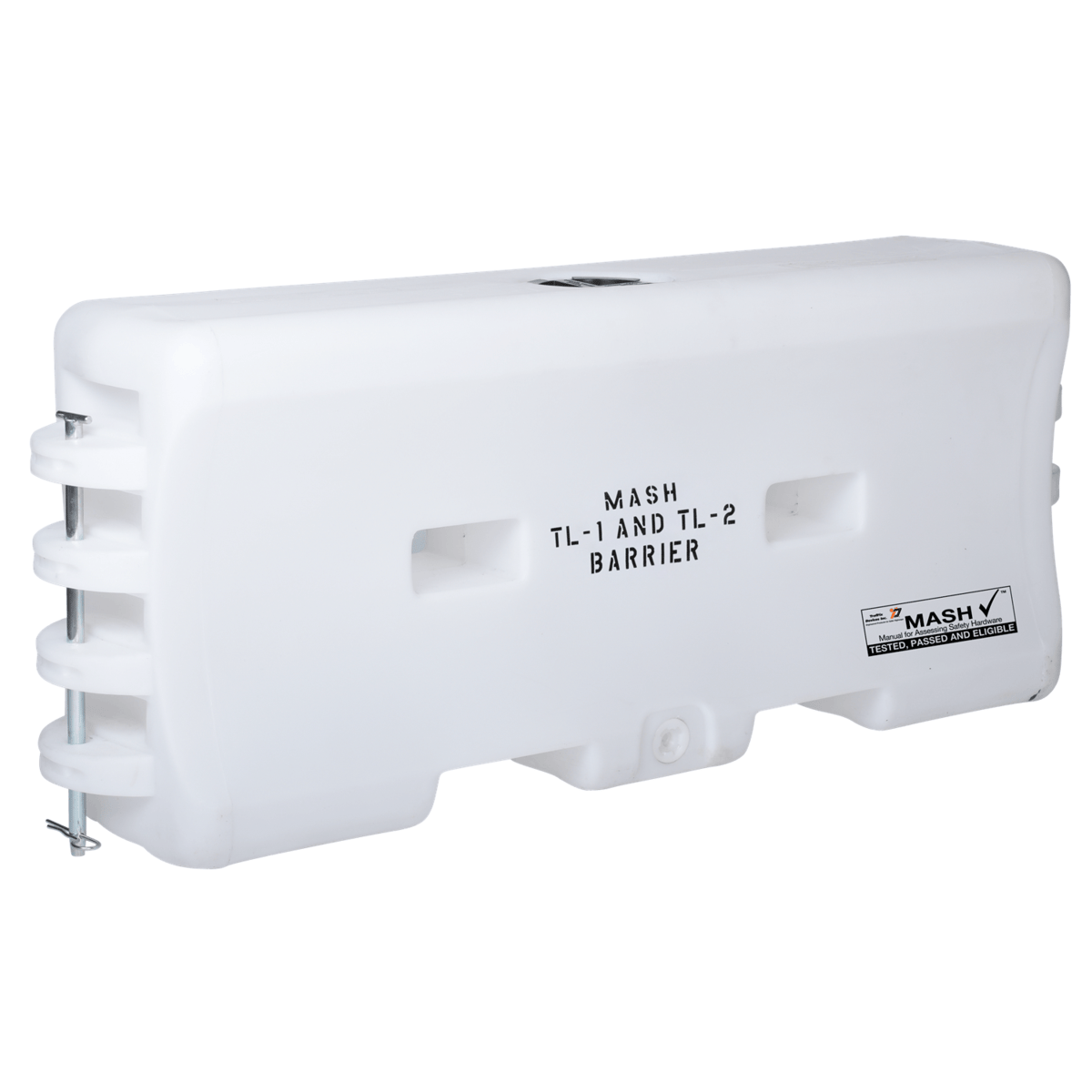 TrafFix Devices Water Cable Barrier, MASH TL1 / TL2 Barrier, White