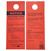 Superior® Smoke Testing Notification Door Hanger, Pack of 100