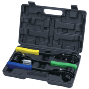 Trumbull Double Socket Ratchet Wrench, 3 Wrenches & OD Tape in Carrying Case