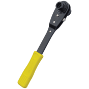 Trumbull Double Socket Ratchet Wrench, Yellow, 7/8" Large Socket, 3/4" Small Socket