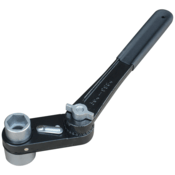 Trumbull Pivoting Handle Handle Double Socket Wrench,1-1/4" Large Socket, 1-1/16" Small Socket