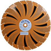 U.S. SAWS Tiger Tooth Diamond Pipe Cutting Blade, 16"
