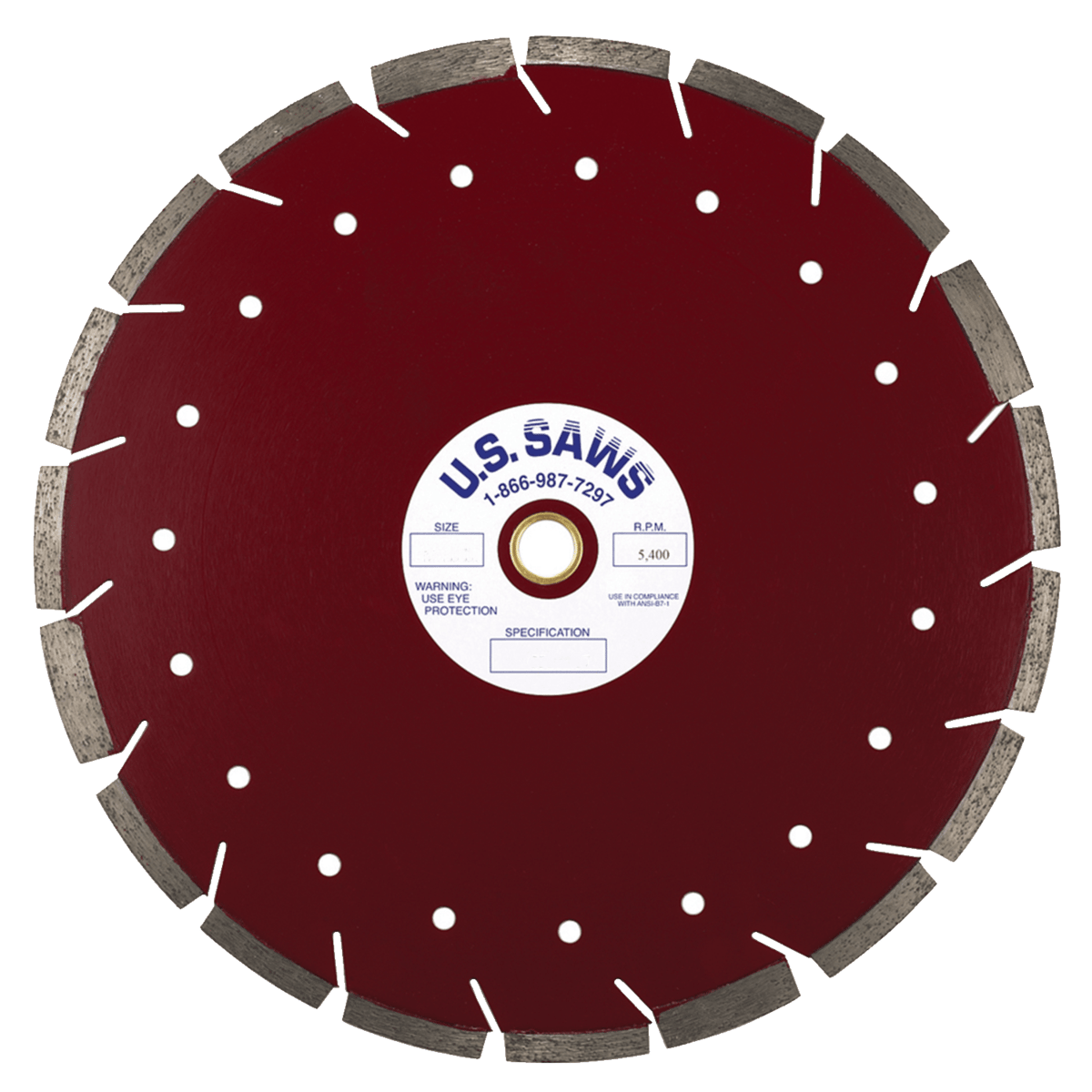 U.S. SAWS The General, General Purpose Diamond Blade, 12"