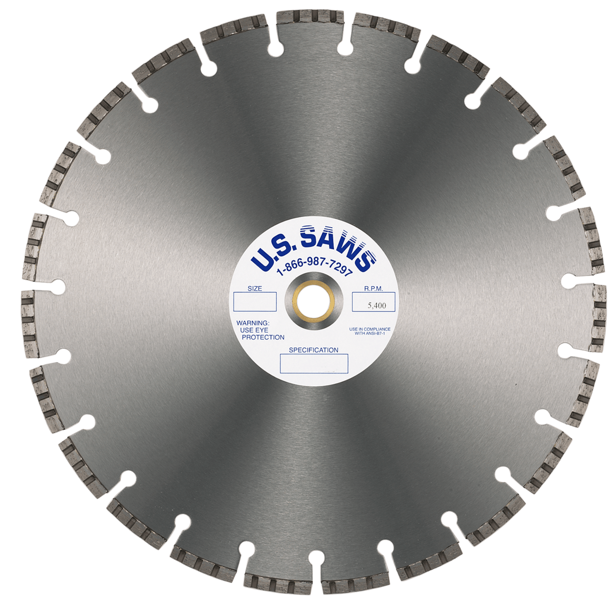 U.S. SAWS Colonel Concrete, Diamond Blade for Concrete, 16"