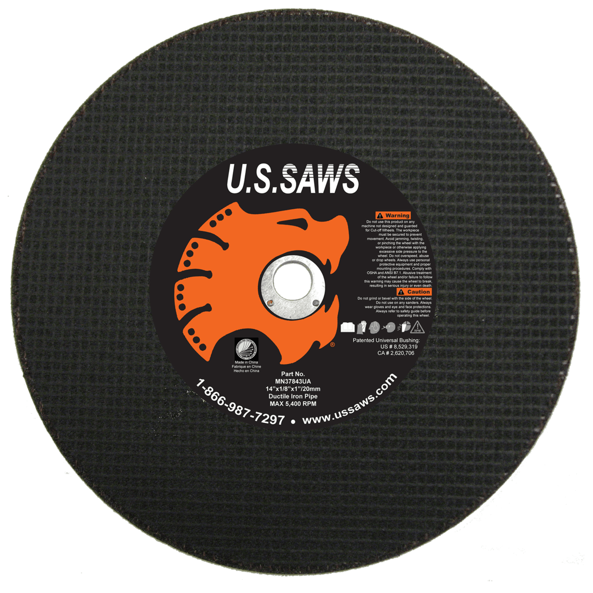 U.S. SAWS Tiger Tooth Abrasive Blade, 14"