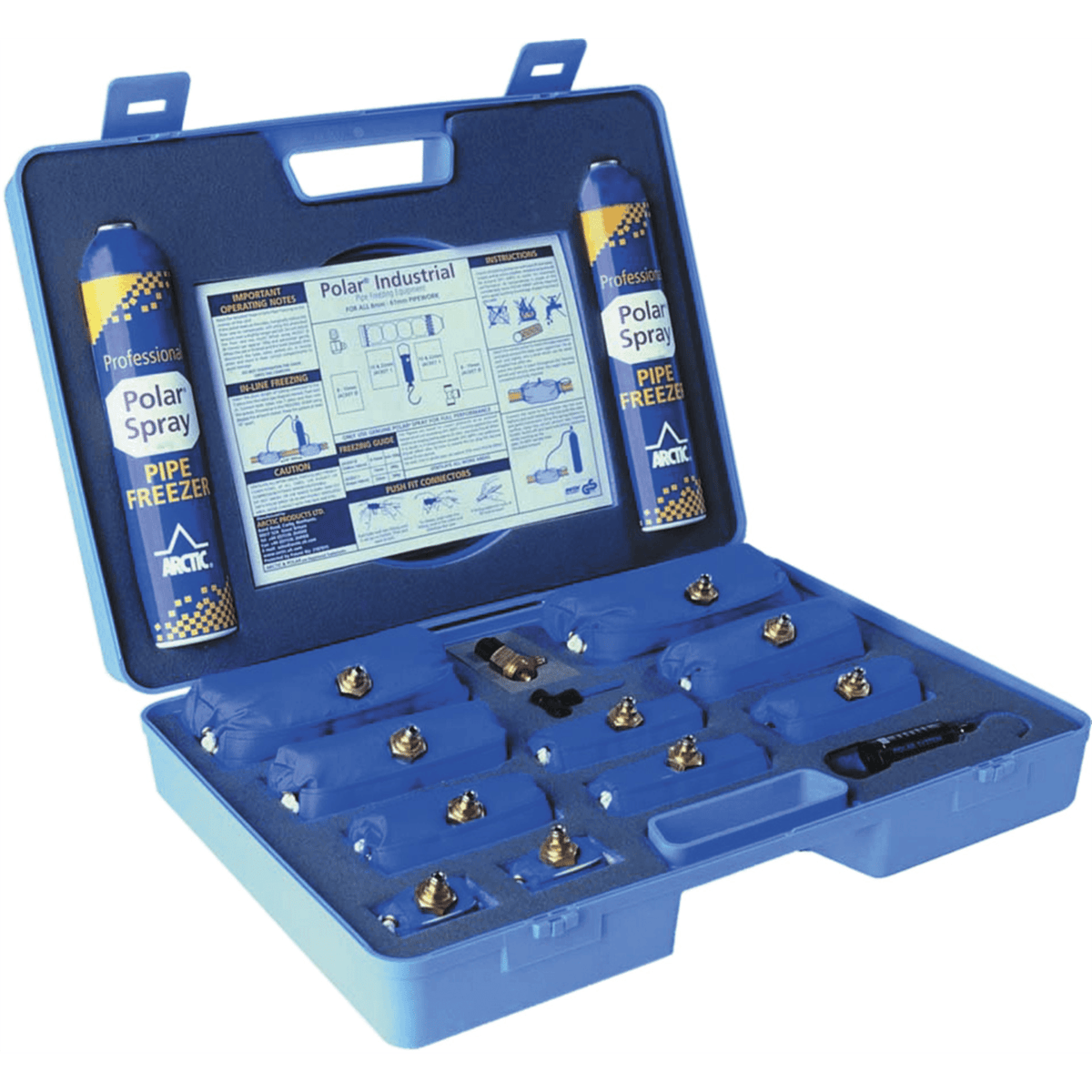 Wheeler-Rex Freeze Kit w/ 2 Cans of Polar Spray, 3/8 to 2-3/8"