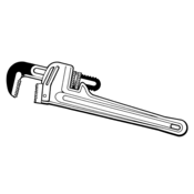 Wheeler-Rex Aluminum Straight Pipe Wrench, 10"
