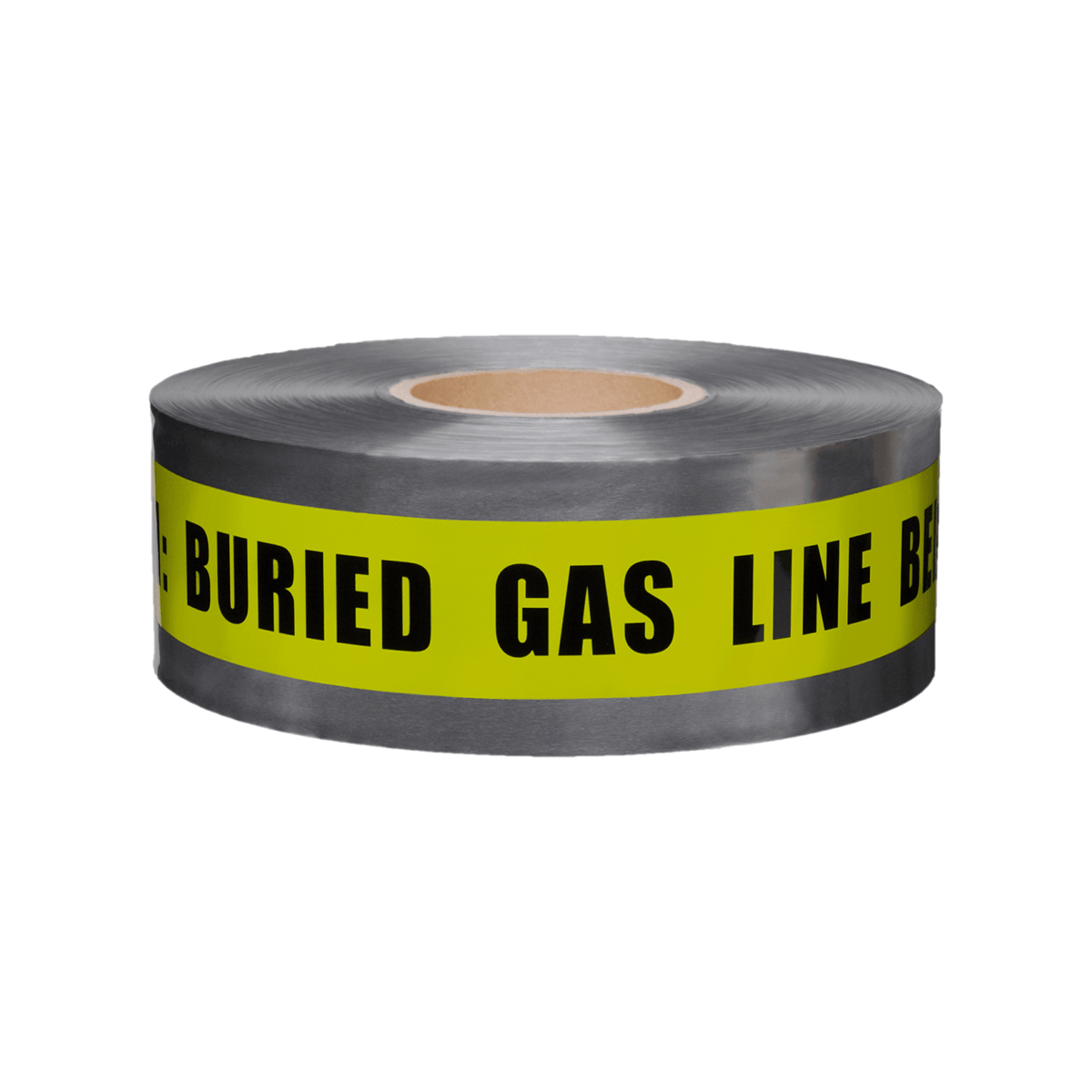 Presco Detectable Tape, 3" x 1000' Roll, Yellow, Caution Buried Gas Line Below