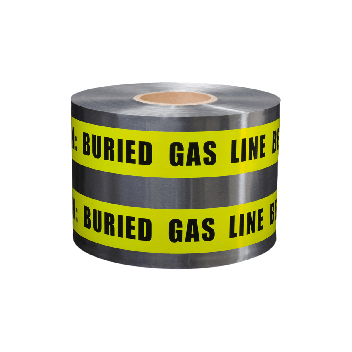 Presco Detectable Tape, 6" x 1000' Roll, Yellow, Caution Buried Gas Line Below