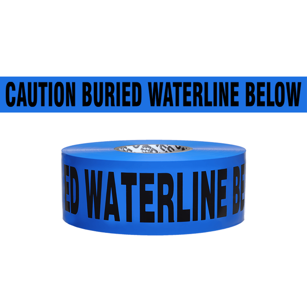 Presco Non-Detectable Tape, 3" x 1000' Roll, Blue, Caution Buried Water Line Below