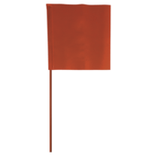 Rhino Super Flag, 10" x 10" Square, Red, 5' Staff