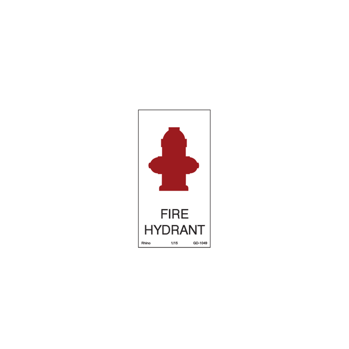 Rhino Standard Legend Decal for 3-Rail and Wider Post, Fire-Hydrant (w/ Symbol)