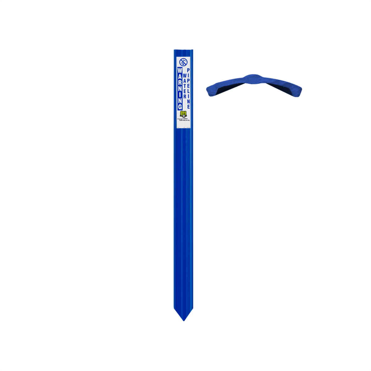 Rhino Hybrid 3-Rail™ Post, 66", Blue, Water Pipeline