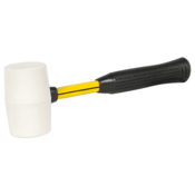 Nupla 1lb White Rubber Mallet, H grip, Premium Non-Marking White Head