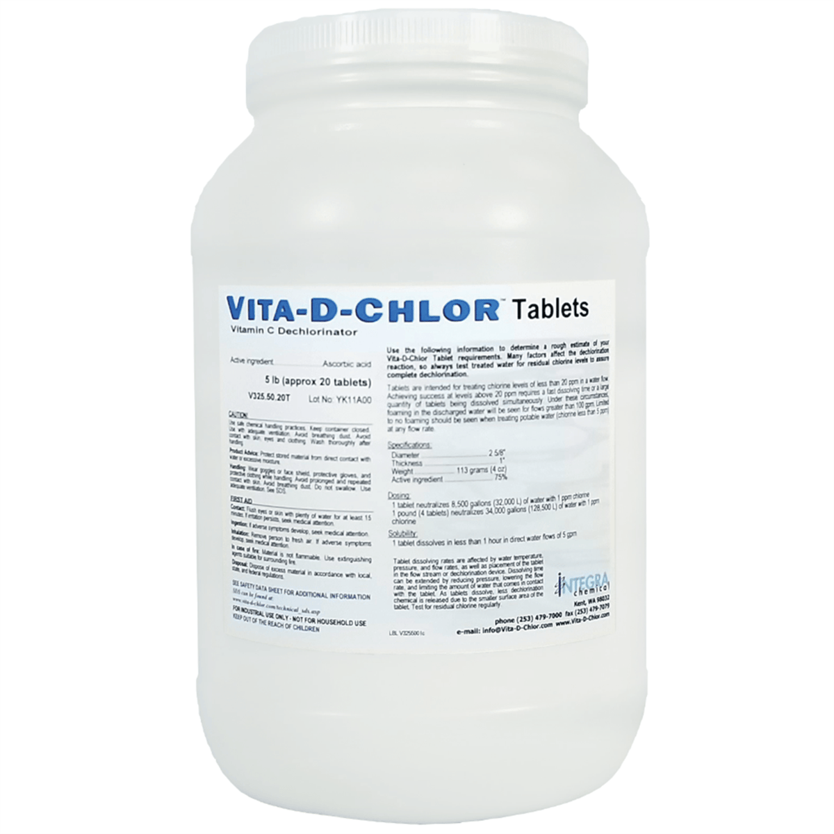 Vita-D-Chlor™ Dechlorination Tablets, 5 lbs, 20 Tablets