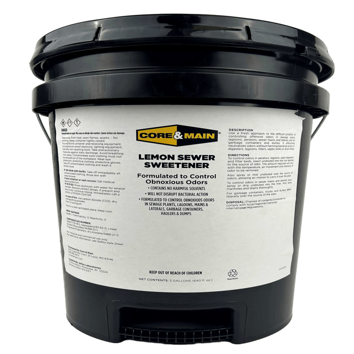 Core & Main Lemon Sewer Sweetener, 5 Gallon Pail