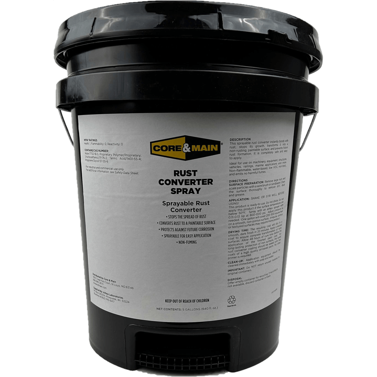 Core & Main Rust Converter, Spray Gun, 5 Gallon Pail