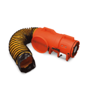 Allegro 8" COM-PAX-IAL Plastic Blower 12 VDC 1/4 HP 25' Duct Hose
