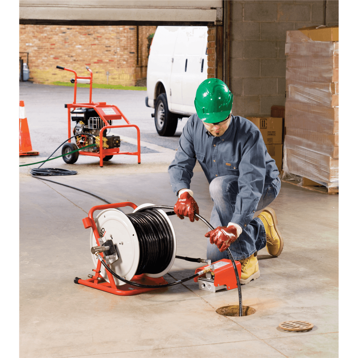 RIDGID® Jetter,KJ-3100 with hose reel