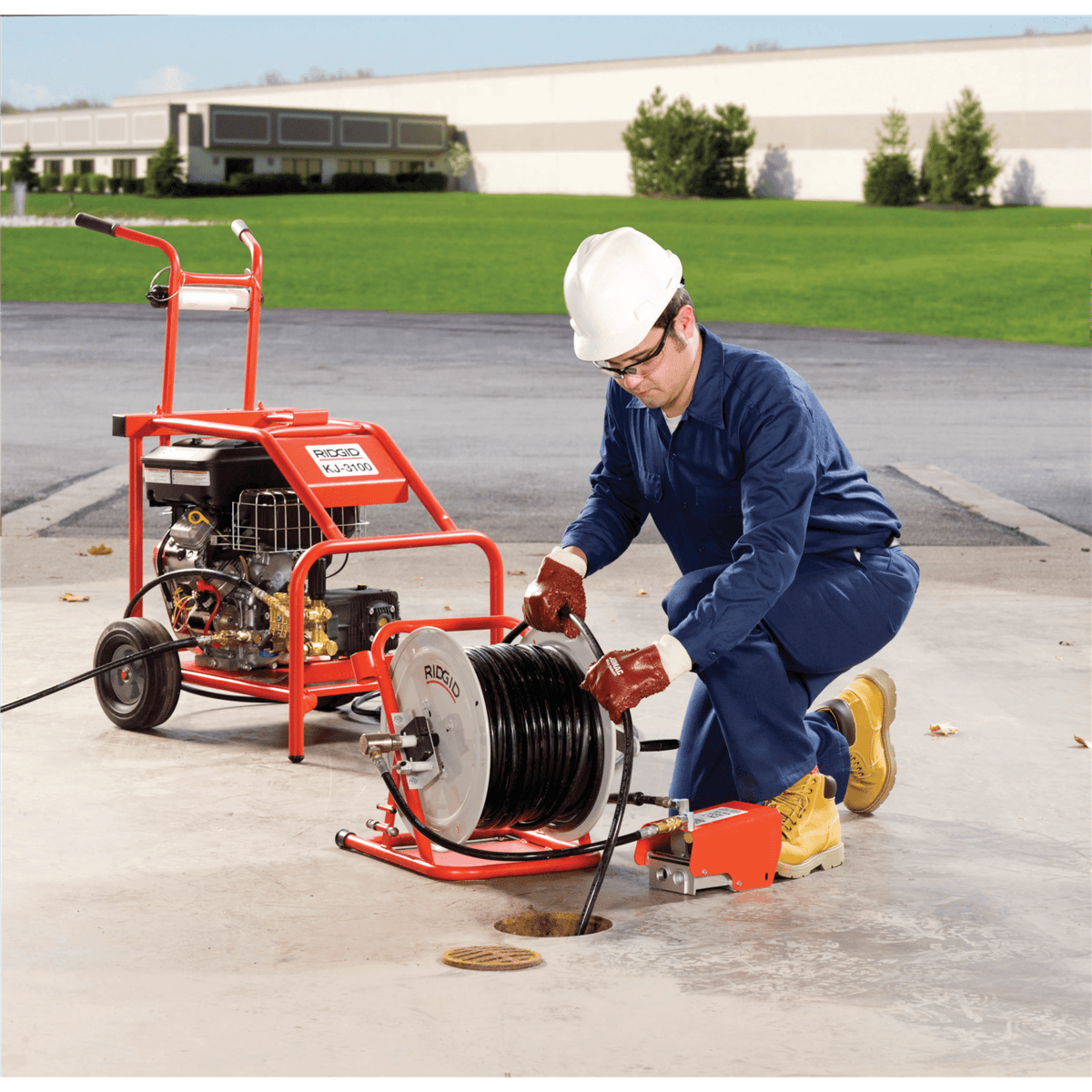 RIDGID® Jetter,KJ-3100 with hose reel