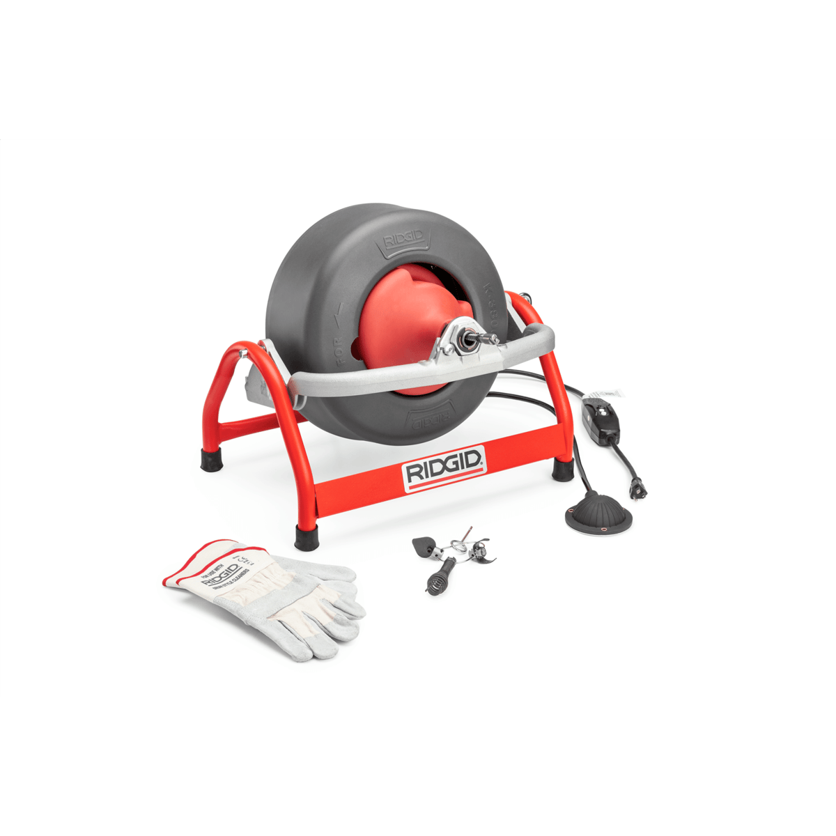 RIDGID® K-3800 Drum Machine With C31 3/8" (10 mm) x 50' (15 m) IC Cable