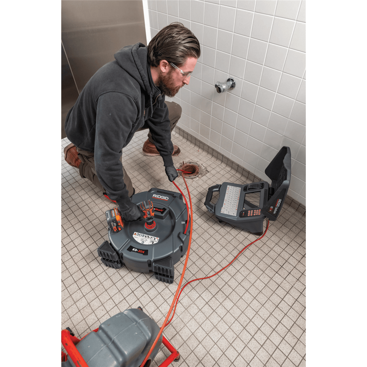 RIDGID® FlexShaft®, K9-204 for 2 - 4" Pipes; Includes: 70' of 5/16" cable and kit