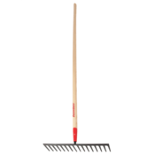 Razor-Back 16 Tine Road Rake, Forged, w/ Wood Handle