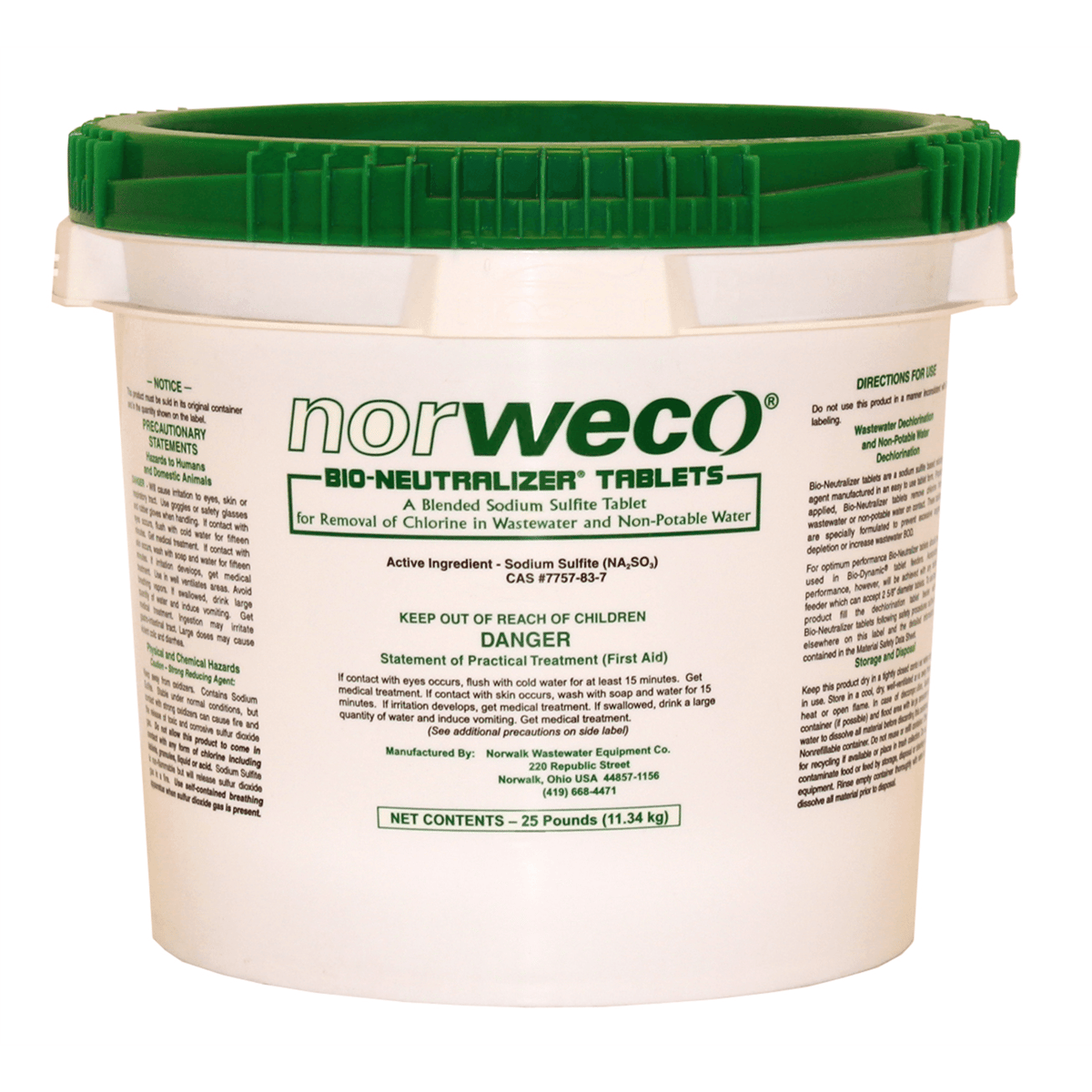 Norweco® Bio-Neutralizer Dechlorination Tablets, 45 lbs, 45BioNeutralizer