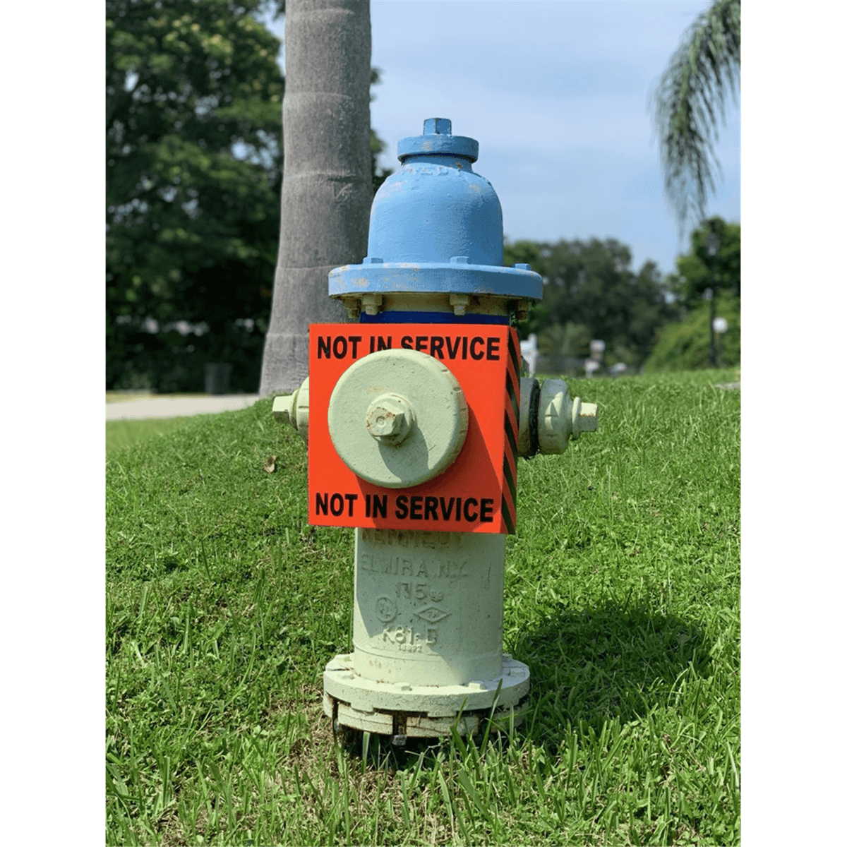 Assured Flow Sales “Not in Service” Tags for 4-1/2" Outlet, Pack of 5