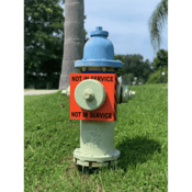 Assured Flow Sales “Not in Service” Tags for 4-1/2" Outlet, Pack of 5