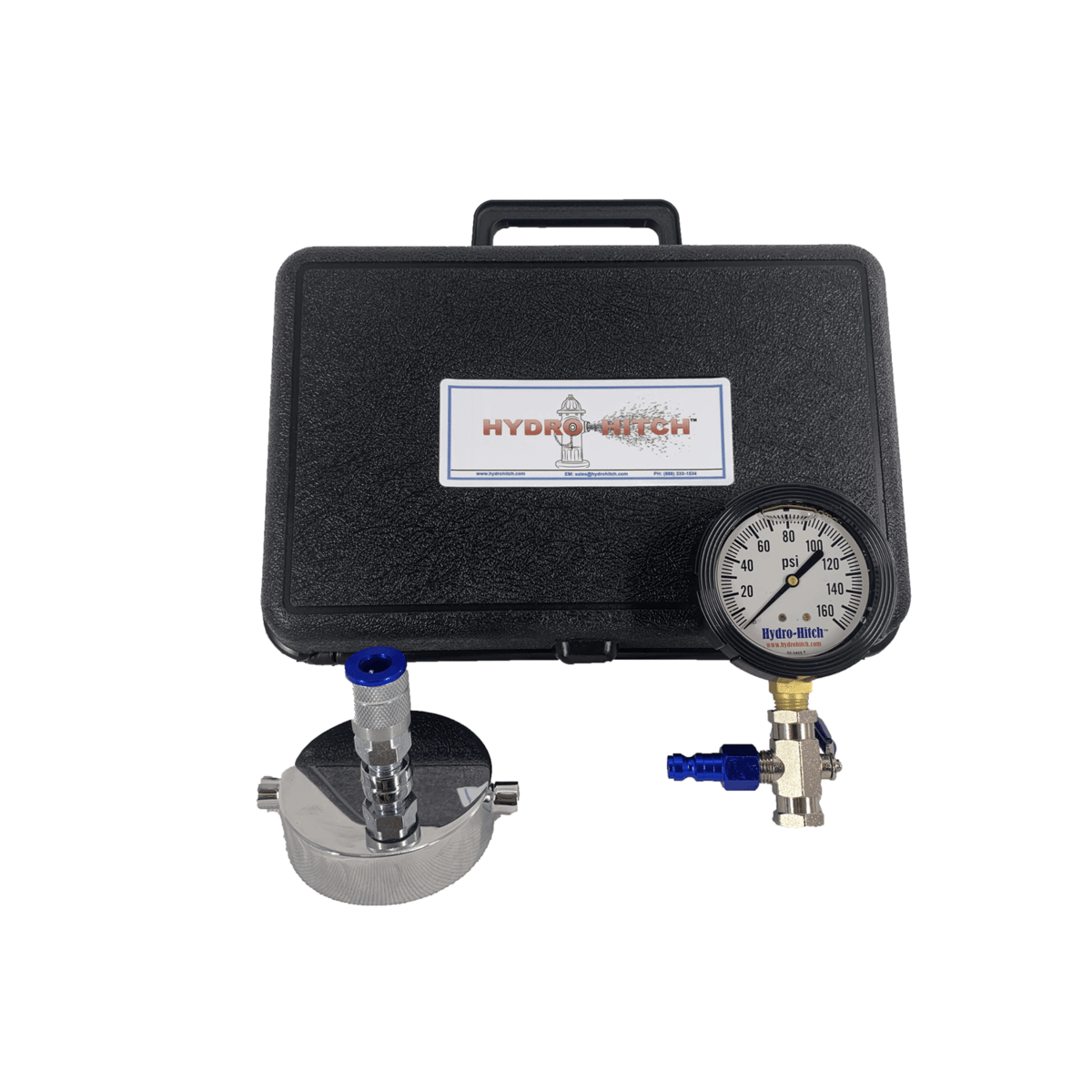 Hydro Hitch 2-1/2" Brass Cap Gauge Kit, 100 PSI