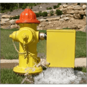 Kupferle Eclipse #9700 Portable Automatic Flushing Station, 2" Valve, Yellow